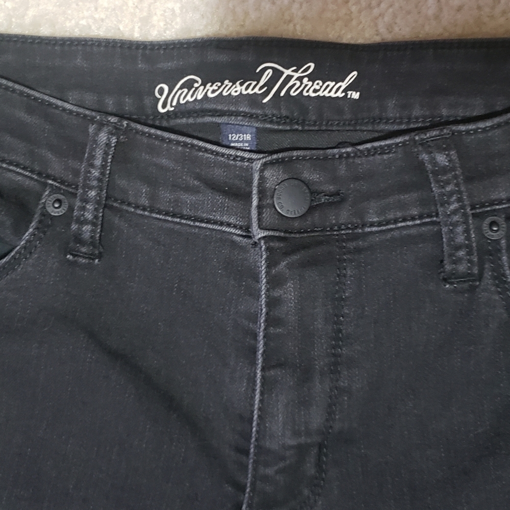 Universal Thread Blk Midrise Skinny Jeans Sz 12/31